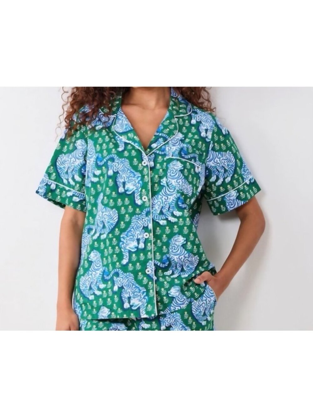 Printfresh Tiger Queen X TFD Womens Short Sleeve TOP ONLY EUC